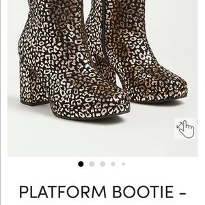 TORRIS PLATFORM BOOTIE - BLACK METALLIC LEOPARD (WW)